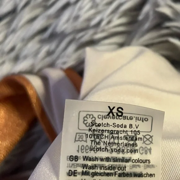 Scotch & Soda - X SMALL- Metallic one piece swimsuit Multi Color Stripe Sparkly - Picture 4 of 12